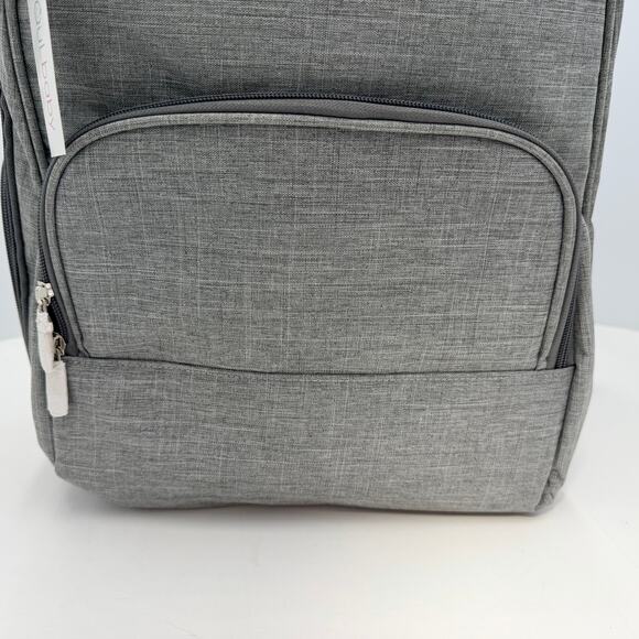 Qulbaby Diaper Bag Backpack Gray with Changing Pad Pockets Compartments NEW - Picture 8 of 16